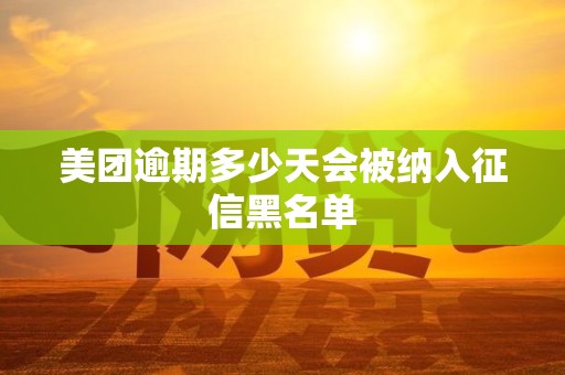 美团逾期多少天会被纳入征信黑名单？个人征信业务核心问题深度解析